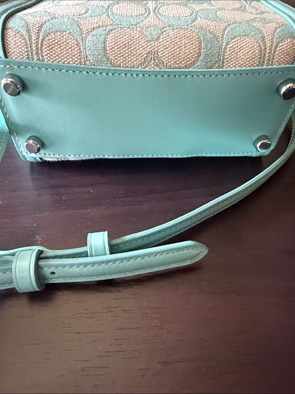 Coach Mint Green Signature Mini Satchel brand new - Picture 7 of 8